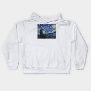 Starry Night by Vincent van Gogh Kids Hoodie